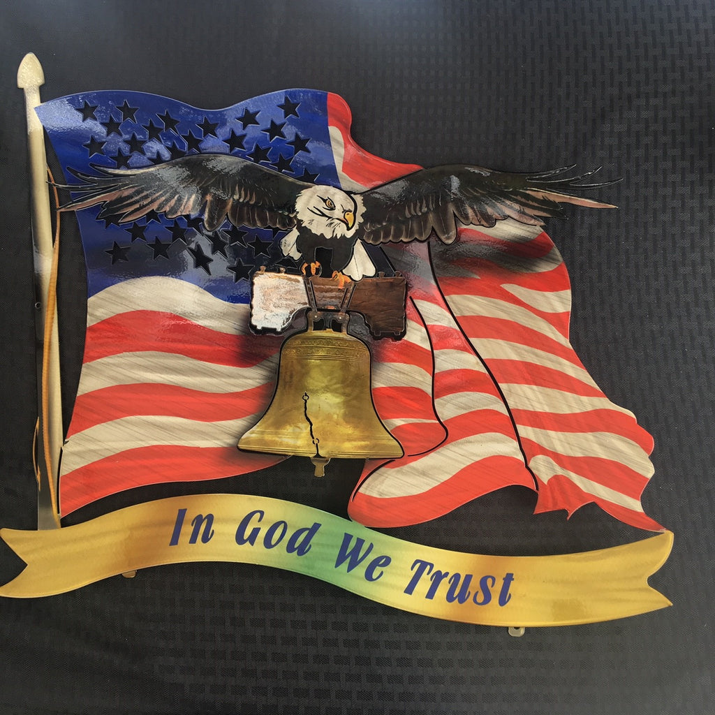 In God We Trust American Liberty Flag – Clover Custom Crafts