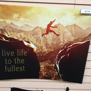 Curved Wall Art Live Life To The Fullest