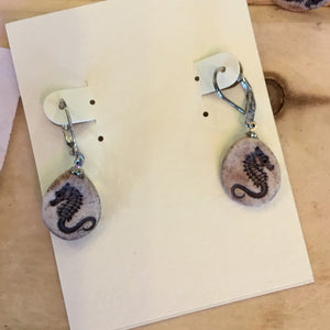 Fossil Dragonfly Earrings