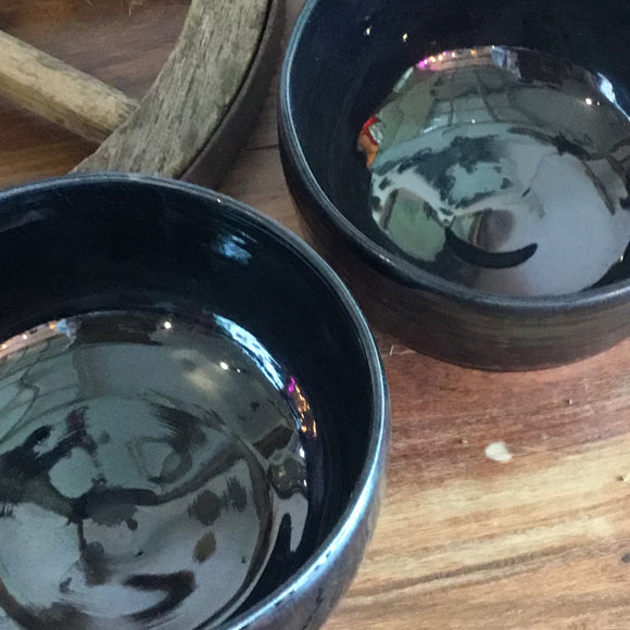 Ceramic black bowl set